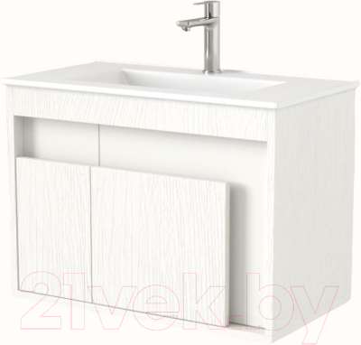 Тумба под умывальник Дабер 016 WeltWasser Deilbach 7517-70 / Т16.7W.0.5 (белый древесный) - фото