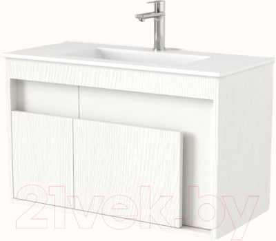 Тумба под умывальник Дабер 016 WeltWasser Deilbach 7517-80 / Т16.8W.0.5 (белый древесный) - фото
