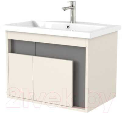 Тумба под умывальник Дабер 016 Cersanit Como 70 / Т16.7C.0.19 (бежевый/серый) - фото