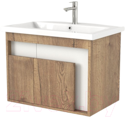 Тумба под умывальник Дабер 016 Cersanit Como 70 / Т16.7C.0.21 (дуб галифакс/белый) - фото