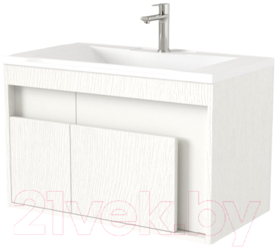 Тумба под умывальник Дабер 016 Andrea Elen 80 / Т16.8A.0.5 (белый древесный) - фото