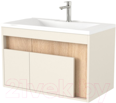 Тумба под умывальник Дабер 016 Andrea Elen 80 / Т16.8А.0.18 (бежевый/дуб бардолино) - фото