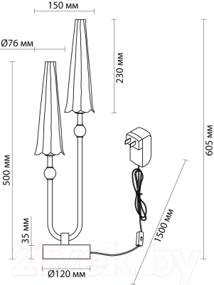 Прикроватная лампа Odeon Light Fungo 5429/10TL