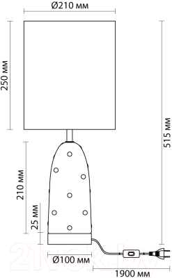 Прикроватная лампа Odeon Light Pollen 5424/1T