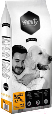 Сухой корм для собак Amity Premium с иберийской свининой и рисом - фото