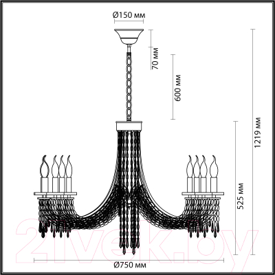 Люстра Odeon Light Capel 5063/8