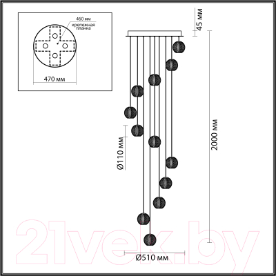Люстра Odeon Light Crystal 5008/56L