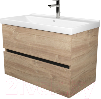 Тумба под умывальник Дабер 011 80 / Т11.8.0.6Ч_light - фото