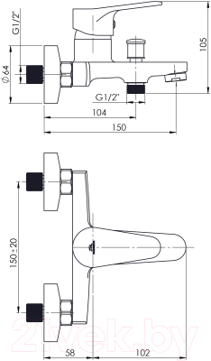 Смеситель Rubineta Luka-10/K / LU10K08