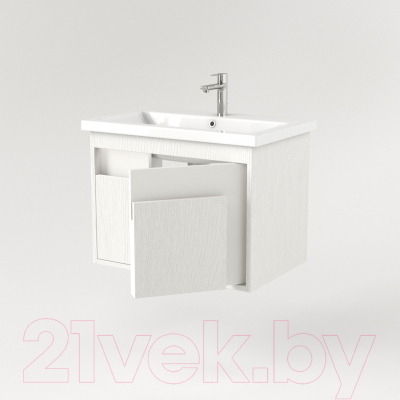 Тумба под умывальник Дабер 016 60 / Т16.6.0.5_light (с подсветкой, белый древесный)