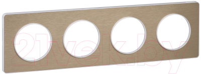 Рамка для выключателей и розеток Schneider Electric Odace S52P808L - фото