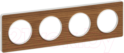 Рамка для выключателей и розеток Schneider Electric Odace S52P808N - фото