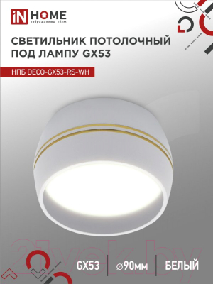 Точечный светильник INhome НПБ DECO-GX53-RS-WG / 4690612046396
