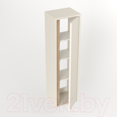 Шкаф-полупенал для ванной Дабер 014 / СТ14.0.0.18 (бежевый/дуб)