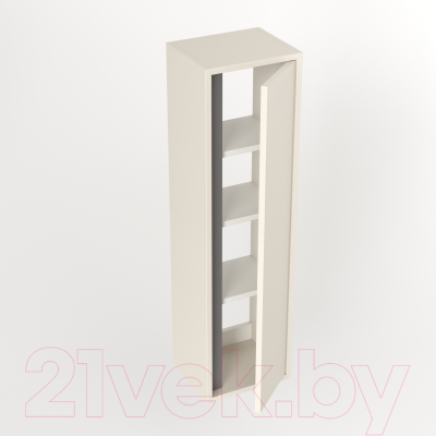 Шкаф-полупенал для ванной Дабер 014 / СТ14.0.0.19 (бежевый/серый)