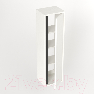 Шкаф-полупенал для ванной Дабер 014 / СТ14.0.0.20 (белый древесный/серый)