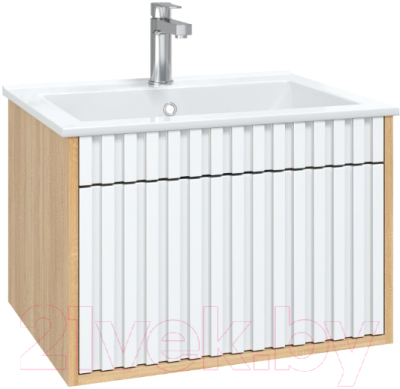 Тумба под умывальник Onika Дайлер 60 / 106150 (белый/дуб сонома) - фото