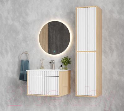 Тумба под умывальник Onika Дайлер 60 / 106150 (белый/дуб сонома)