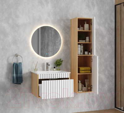 Тумба под умывальник Onika Дайлер 60 / 106150 (белый/дуб сонома)