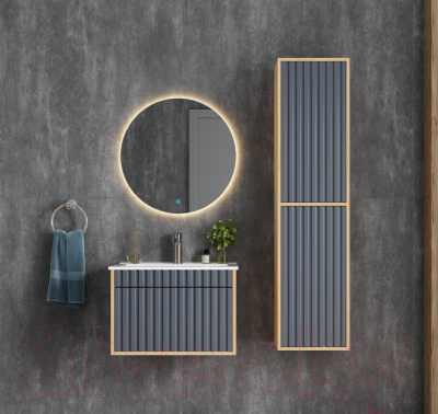 Тумба под умывальник Onika Дайлер 60 / 106151 (графит/дуб сонома)