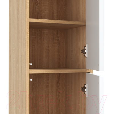 Шкаф-полупенал для ванной Onika Дайлер 35 / 403568 (белый/дуб сонома)