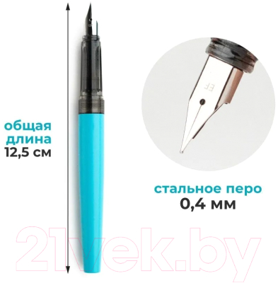 Ручка перьевая Малевичъ С черной тушью и значком / 196438