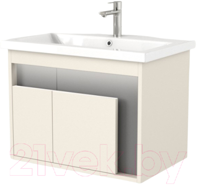 Тумба под умывальник Дабер 016 WeltWasser Deilbach 7517-70 / Т16.7W.0.19_light (с подсветкой, бежевый/серый) - фото