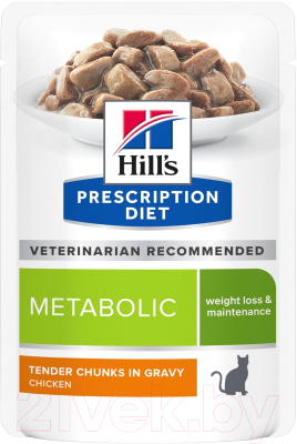 Влажный корм для кошек Hill's Prescription Diet Metabolic с курицей - фото