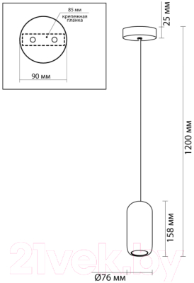 Потолочный светильник Odeon Light Ovali 5053/1D