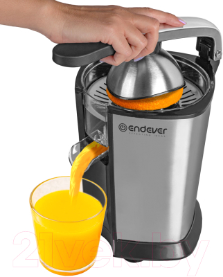 Соковыжималка электрическая Endever Sigma-69 (черный/стальной)