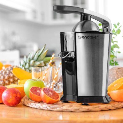 Соковыжималка электрическая Endever Sigma-69 (черный/стальной)