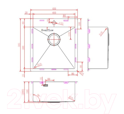 Мойка кухонная ZORG ZRN 5045 Premium
