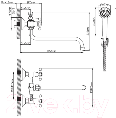 Смеситель Diadonna D220-65