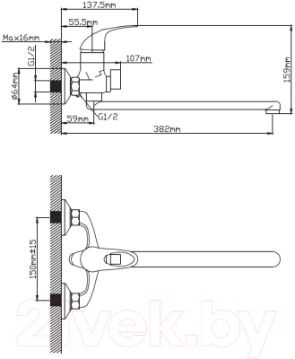 Смеситель Diadonna D22-150N