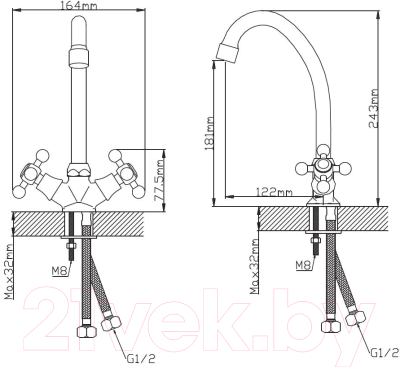 Смеситель Diadonna D400-65