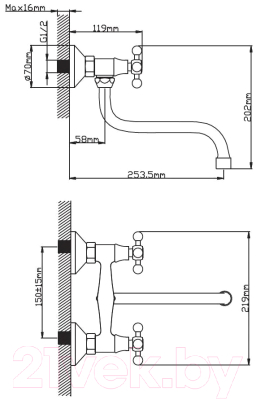 Смеситель Diadonna D460-65