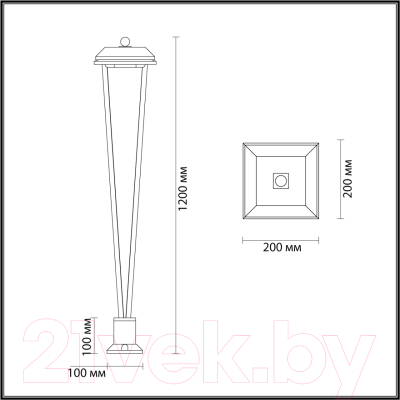 Фонарь уличный Odeon Light Bearitz 6655/12GA