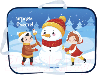 Санки-ледянка Mega Toys Снеговик и дети / 22611 - фото