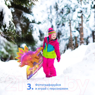 Санки-ледянка Mega Toys Стегозавр / 18612