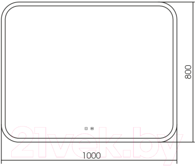 Зеркало Silver Mirrors Стив-Р 100x80 / LED-00002745