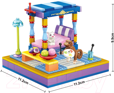 Конструктор Keyixing Весна. Спальня и зверята 25545 / 9847736