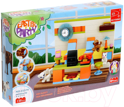Конструктор Keyixing Весна. Кафе и зверята 25379 / 9847734 - фото