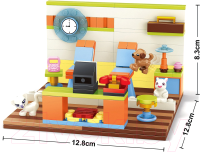 Конструктор Keyixing Весна. Кафе и зверята 25379 / 9847734