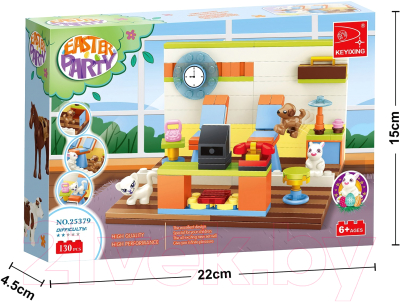 Конструктор Keyixing Весна. Кафе и зверята 25379 / 9847734