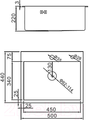 Мойка кухонная Gerhans K35044BD
