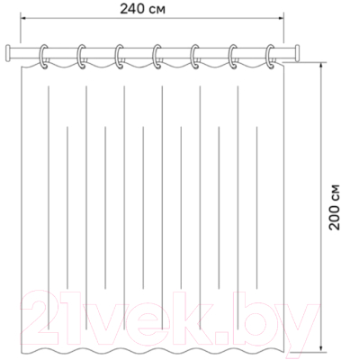 Шторка-занавеска для ванны IDDIS BL01P24i11