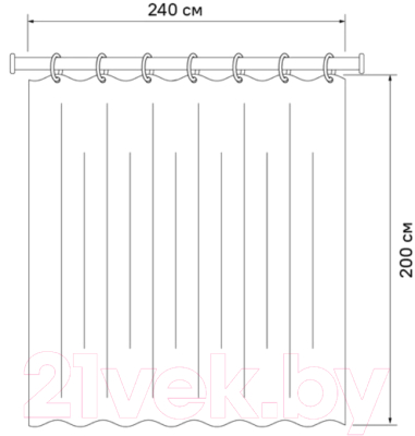 Шторка-занавеска для ванны IDDIS BL04P24i11