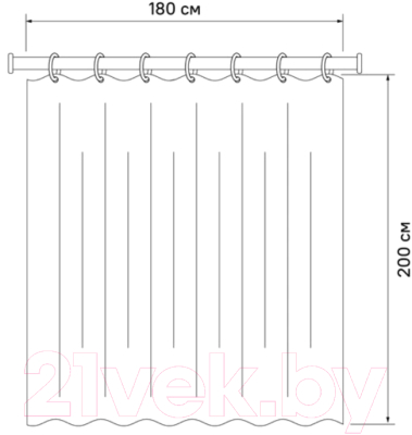Шторка-занавеска для ванны IDDIS BS06P18i11