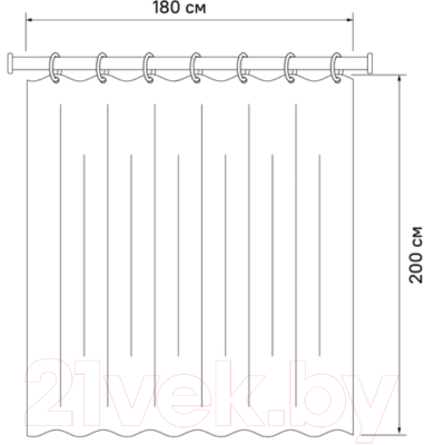 Шторка-занавеска для ванны IDDIS BW05P18i11