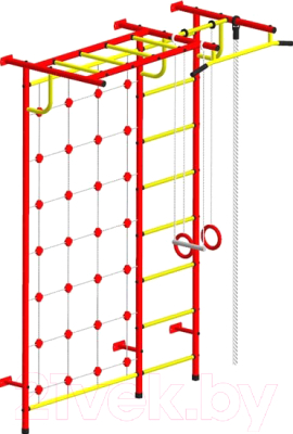 Детский спортивный комплекс Пионер С4С (красный/желтый) - фото
